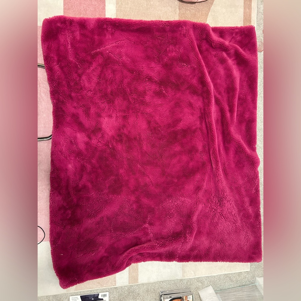 Anthropologie The Sophie Faux Fur Throw Blanket